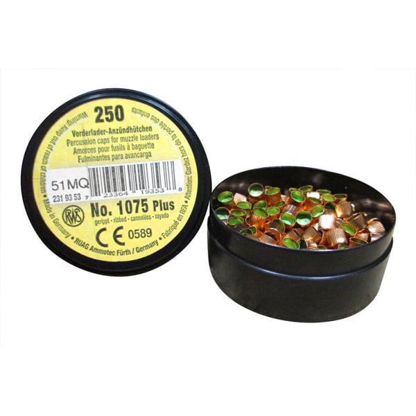 RWS 1075+(#11) PERCUSSION MUZZLELOADER CAPS 250/tin
