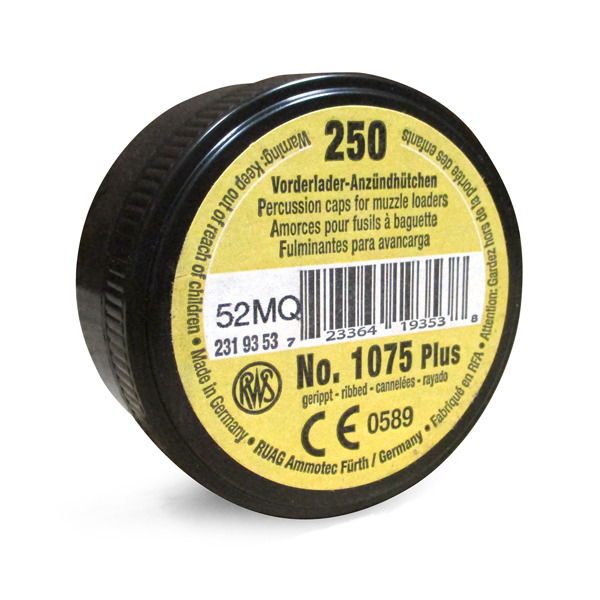 RWS 1075+(#11) PERCUSSION MUZZLELOADER CAPS 250/tin